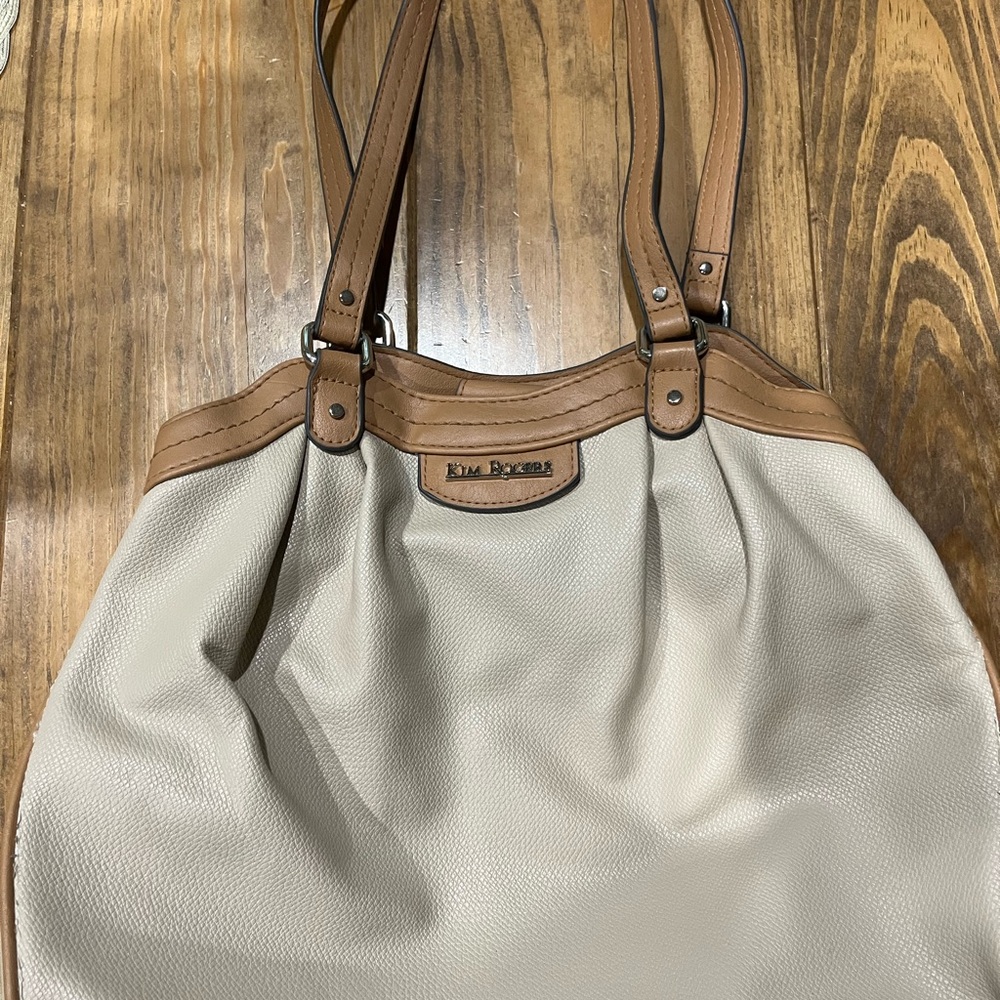 ♦️SOLD♦️Kim Rogers Brown and Cream Shoulder Bag